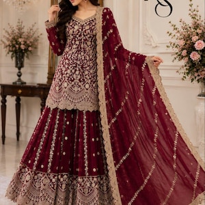 burgundy and gold wedding dress Red Maroon And Gold Formal Dress Ball Gown Wine Red And Gold Wedding Dresses  Bridesmaid Dresses