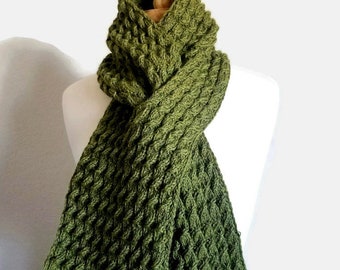 Keyhole Scarf Knitting Pattern: Mock Cable, Beginner Friendly (Digital Download)