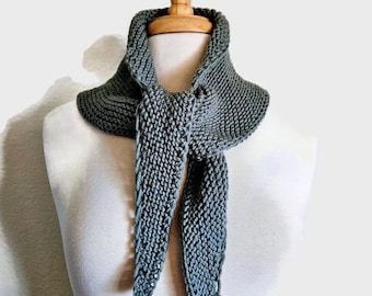 Simple Asymmetrical Scarf/shawl set of knitting patterns - beginner friendly