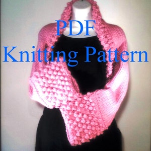 Easy Boho Shrug - PDF KNITTING PATTERN . Incl plus sizes up to 54 inches Exp beginner level