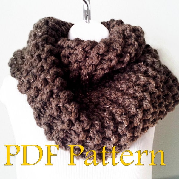 Outlander Inspired Claire Cowl Snood PDF KNITTING PATTERN, beginner level, easy