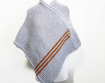 Easy Knit, Basic, Simple  Poncho Knitting Pattern - beginners level