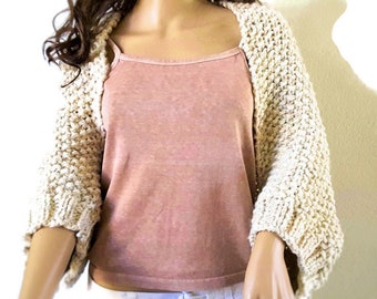 Slouchy Knit Shrug Pattern: Beginner Easy Weekend Project (PDF Pattern)