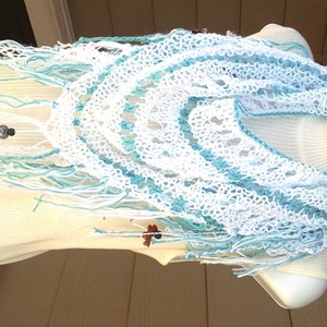 Cool Mint Summer Wrap KNITTING PATTERN ONLY image 1