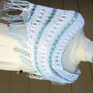 Cool Mint Summer Wrap KNITTING PATTERN ONLY image 4