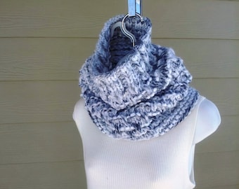 Hunky Chunky Cowl PDF knitting pattern - for men or women - experienced beginner