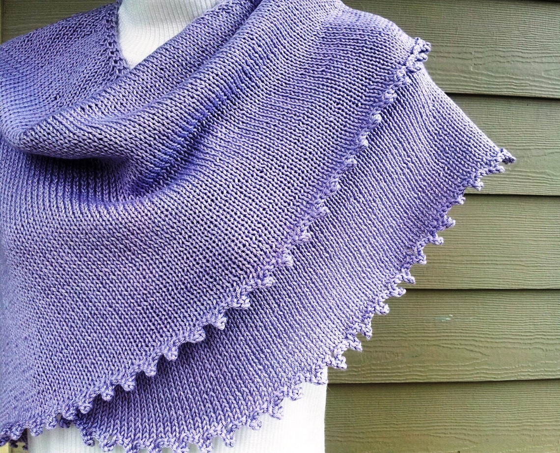 Pretty Simple Picot Edge Shawls PDF Knitting Pattern Wrap Etsy Canada