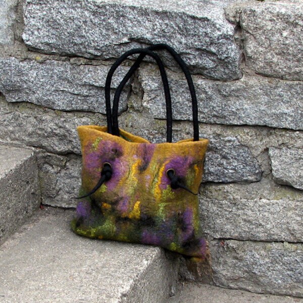 Felted handbag felt bag hand felted bag felted shoulder bag  felt handbag   hand felted bag  unique bag