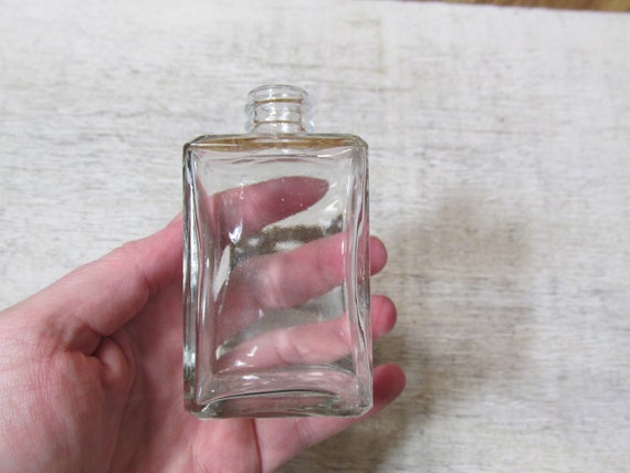 Vintage Mid Century Perfume Bottle with Brass Foo… - image 7