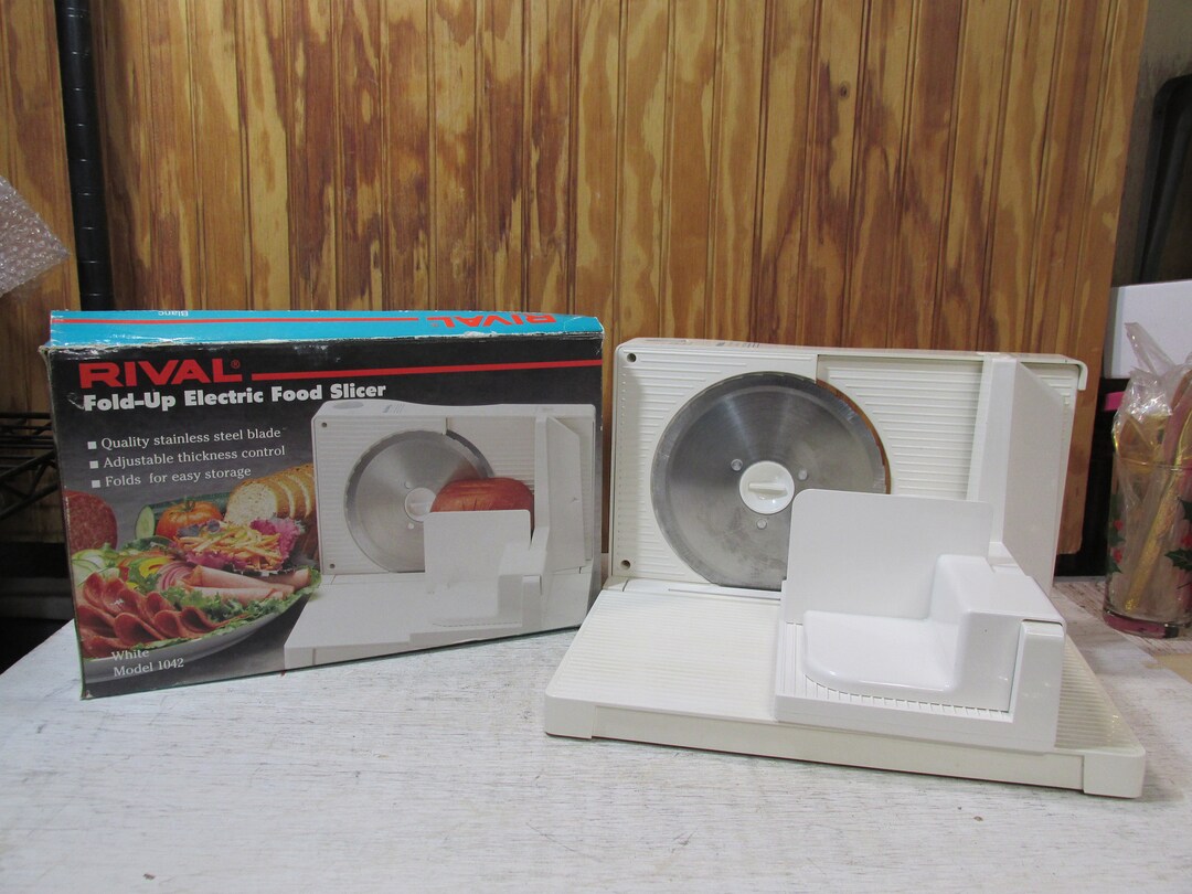 Vintage Rival Fold up Electric Food Slicer White in Etsy