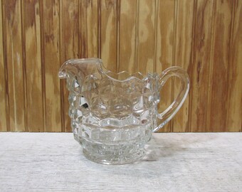 Vintage Fostoria American Clear Glass Crystal Small Pitcher- Ice Lip