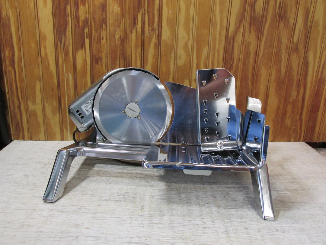 Vintage Rival Electric Food Slicer Chrome and Green Model 1101E