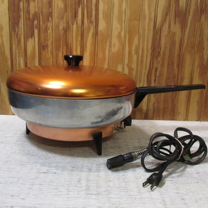 Vintage Presto 11 Non-stick Electric Skillet Frying Pan