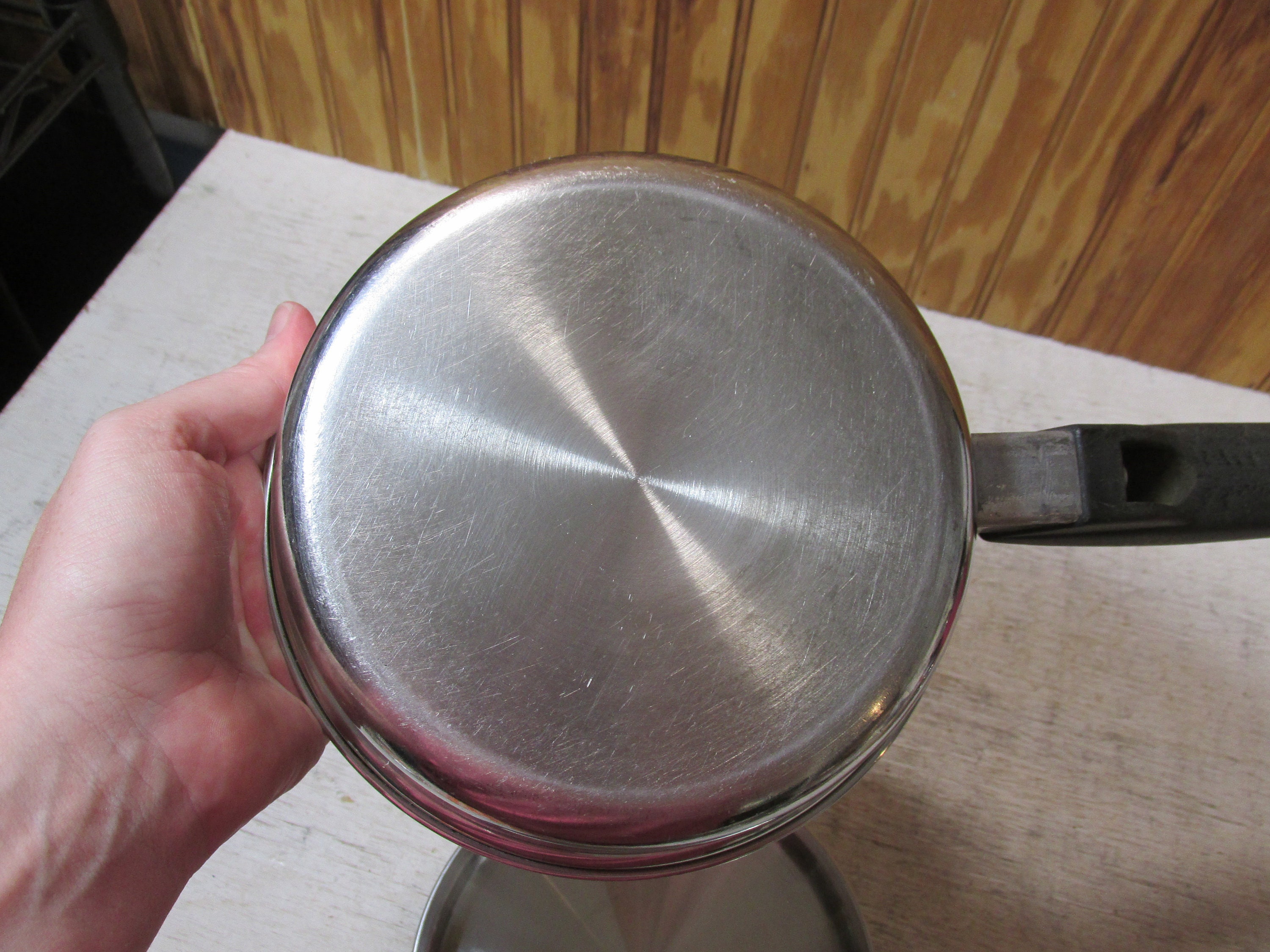 Vintage Society Multi-Plex 1 Quart Sauce Pot Pans Stainless Steel With Lids  USA