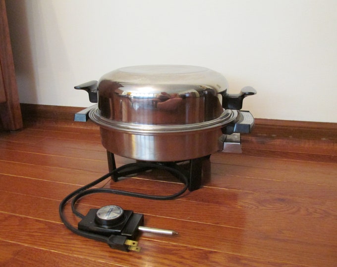 Vintage Miss Electra Table Chef Towncraft Stainless Steel Electric