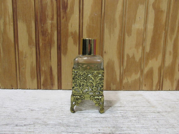 Brass filigree perfume bottles - Gem