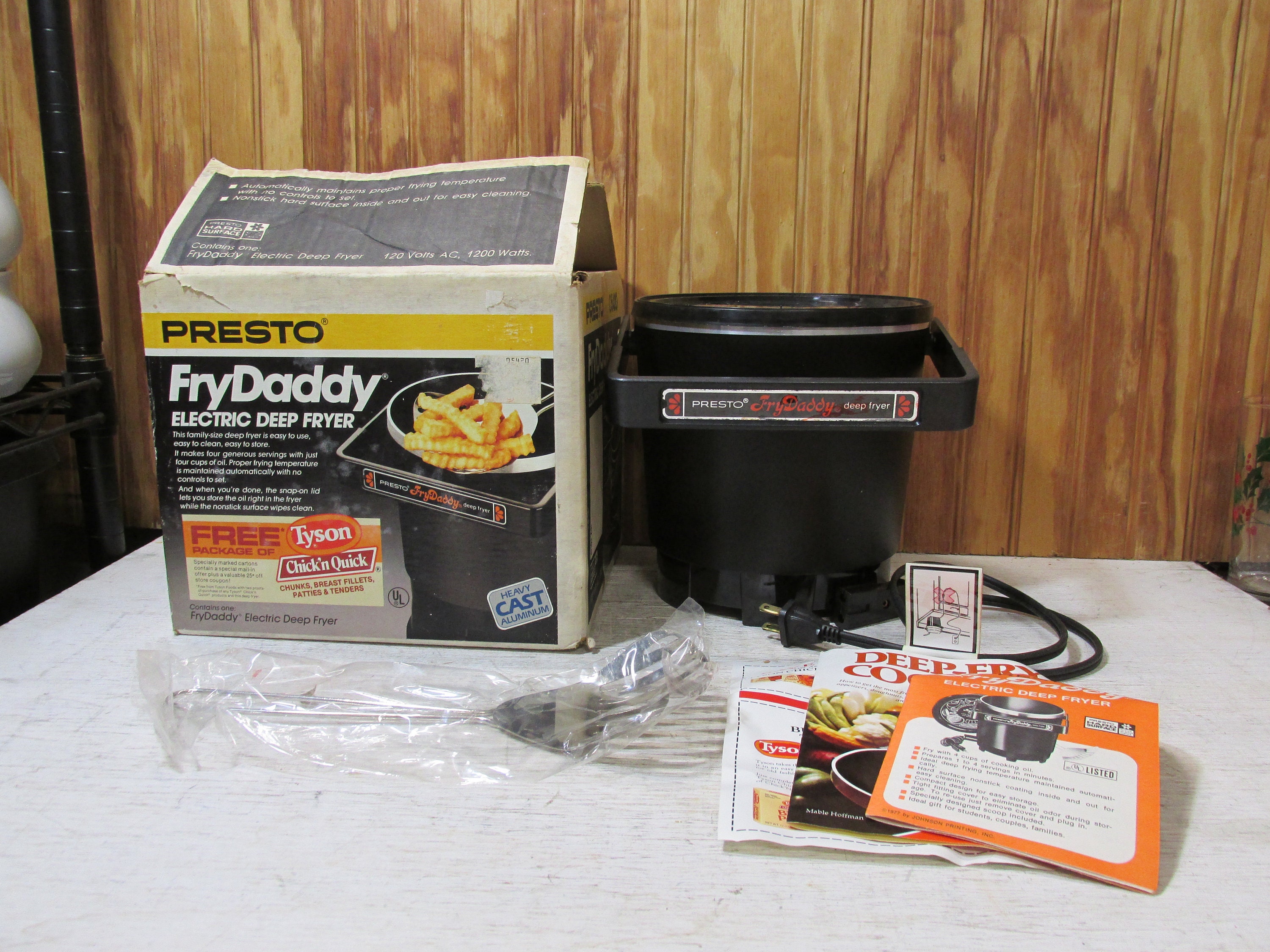 Vintage Presto 05423 FryDaddy Electric Deep Fryer Black