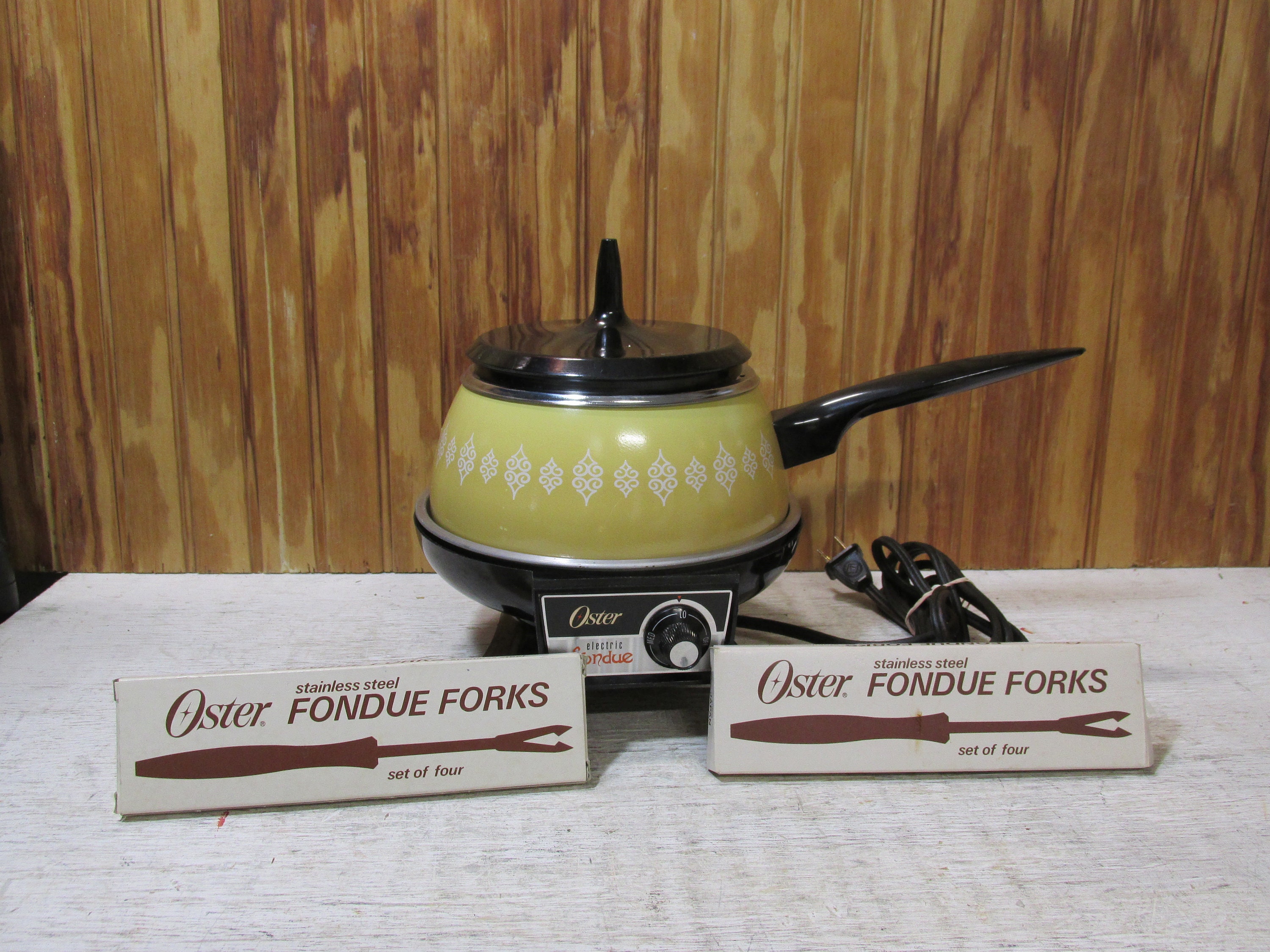 Oster, Kitchen, Vintage Oster Electric Fondue Pot Retro Yellow