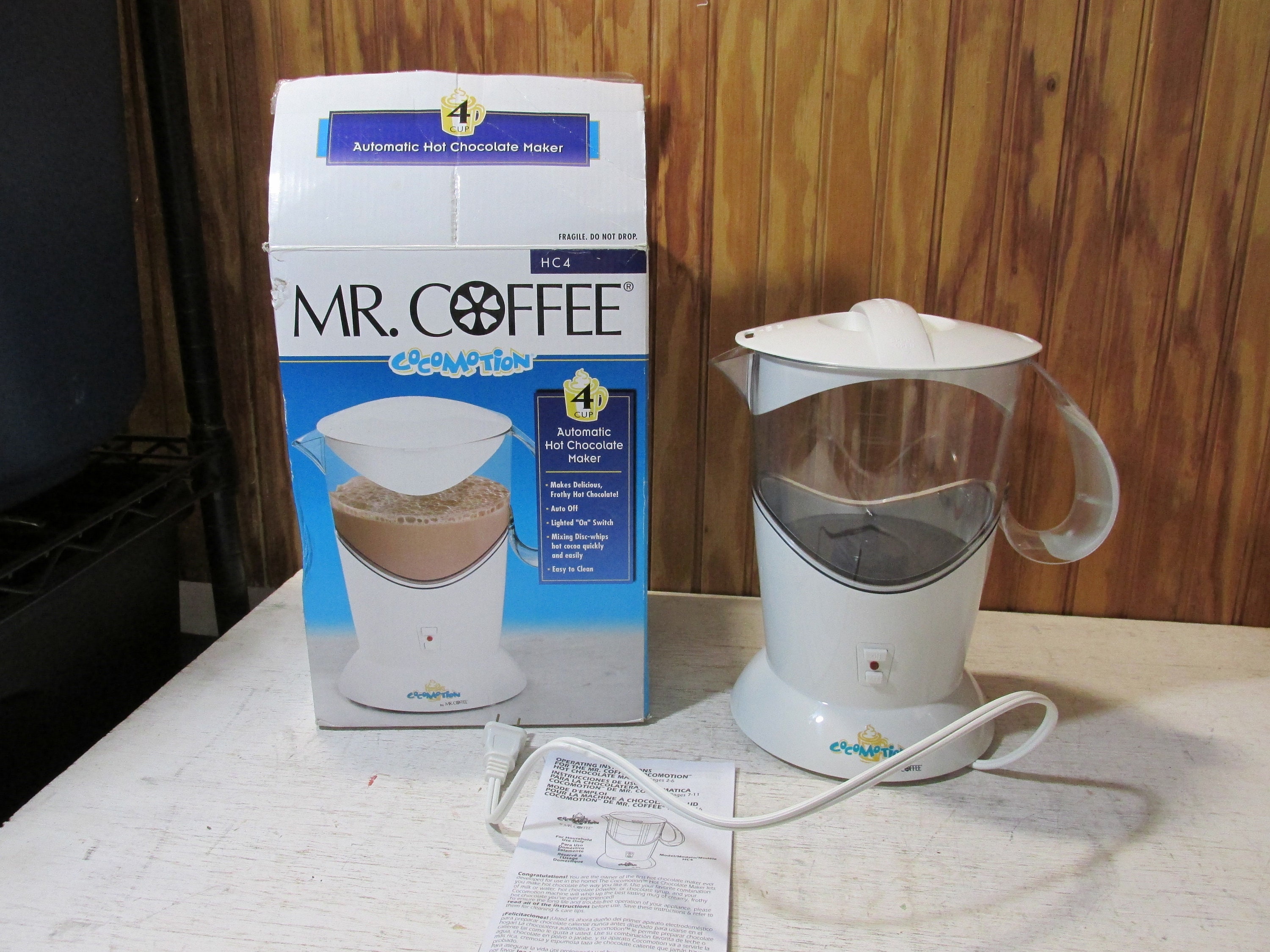 Mr. Coffee Cocomotion 4 Cup Automatic Hot Chocolate Maker in Original Box 