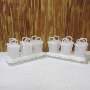 Set of 2 Vintage Tupperware Popsicle Molds Complete Sets