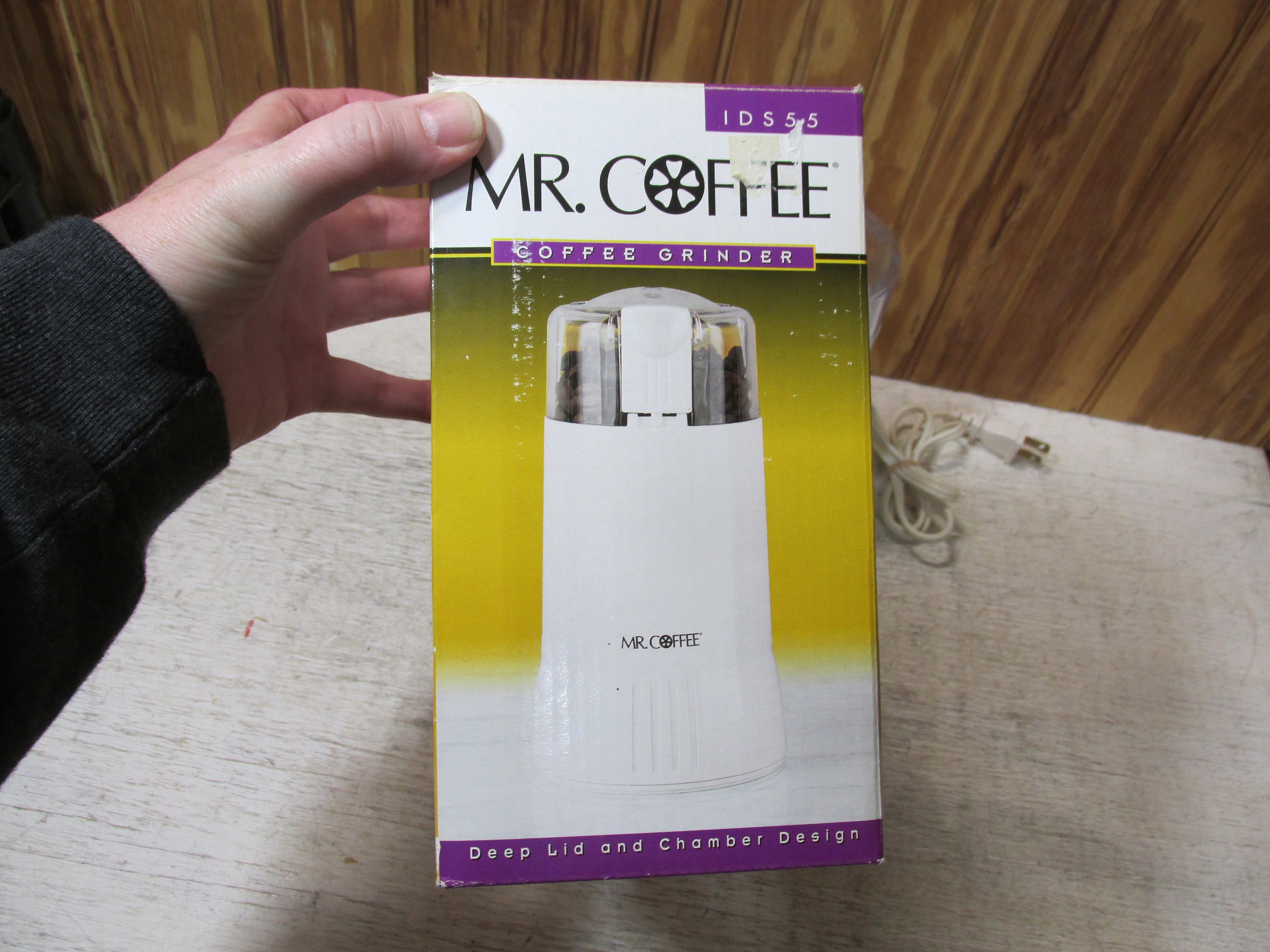 Mr. Coffee Electric Blade Coffee Bean Grinder, White, 1 Speed - IDS55-RB  Offer 
