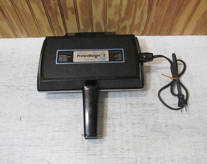 Vintage Presto Burger 2 Hamburger Maker Liddle Griddle Food Cooker Model 340G Thick N Thin Etsy