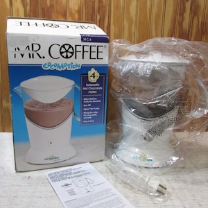 Mr Coffee COCOMOTION HOT CHOCOLATE Cocoa Maker HC4 White Automatic 4 Cup  Tested 