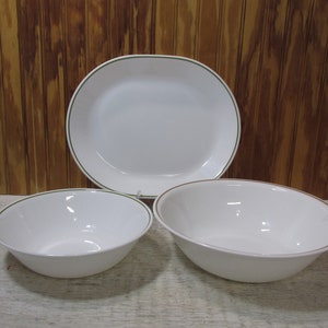 Vintage Corelle Spice of Life Serving Bowls and Platter Set- Large