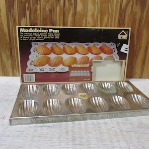Vintage Hoan Aluminum Madeleine Pan- In Original Box- Shell Cookie- Mold Pan- 12 Count
