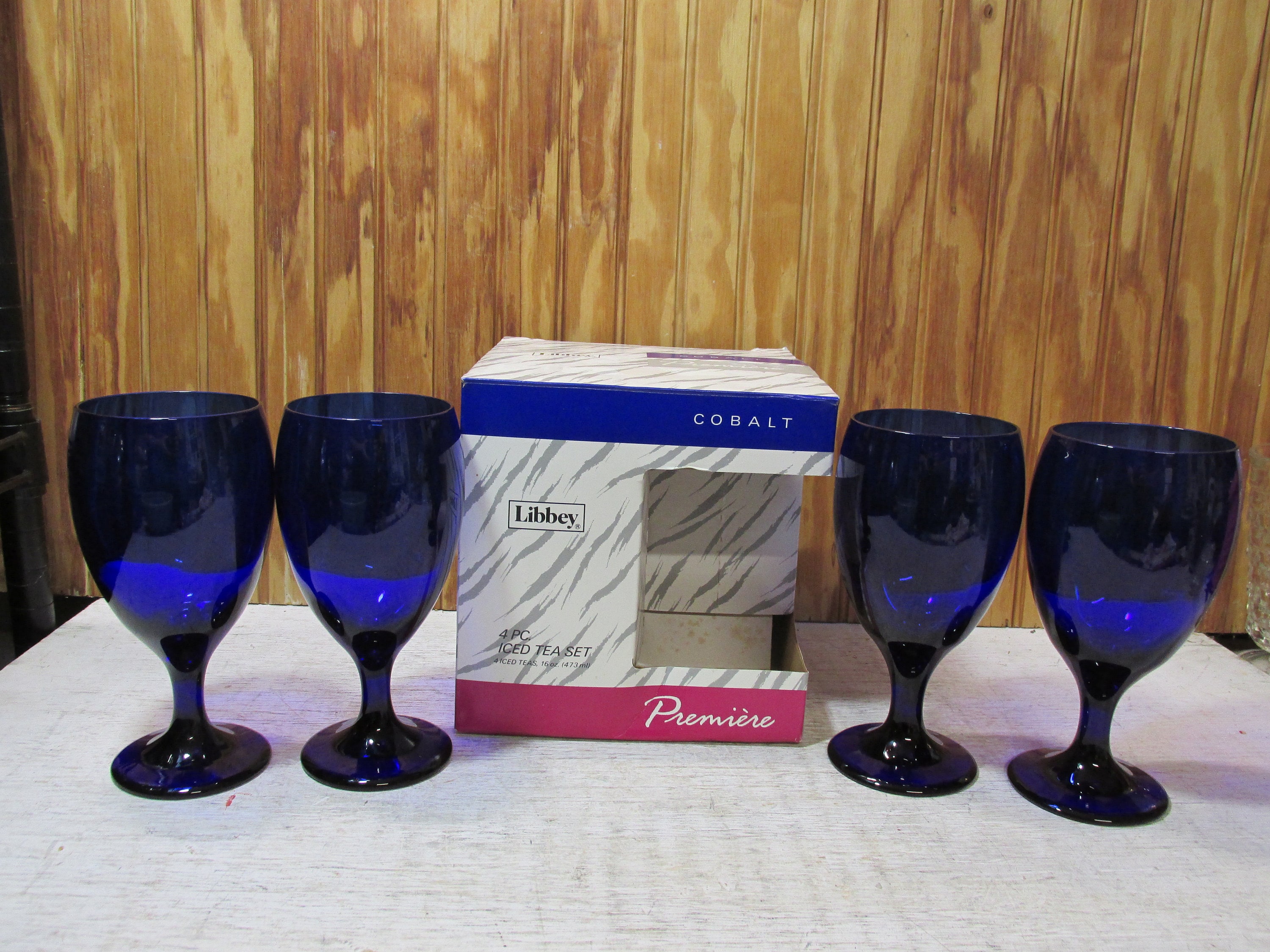 Libbey Premiere Cobalt Set of 12 Wine Glasses