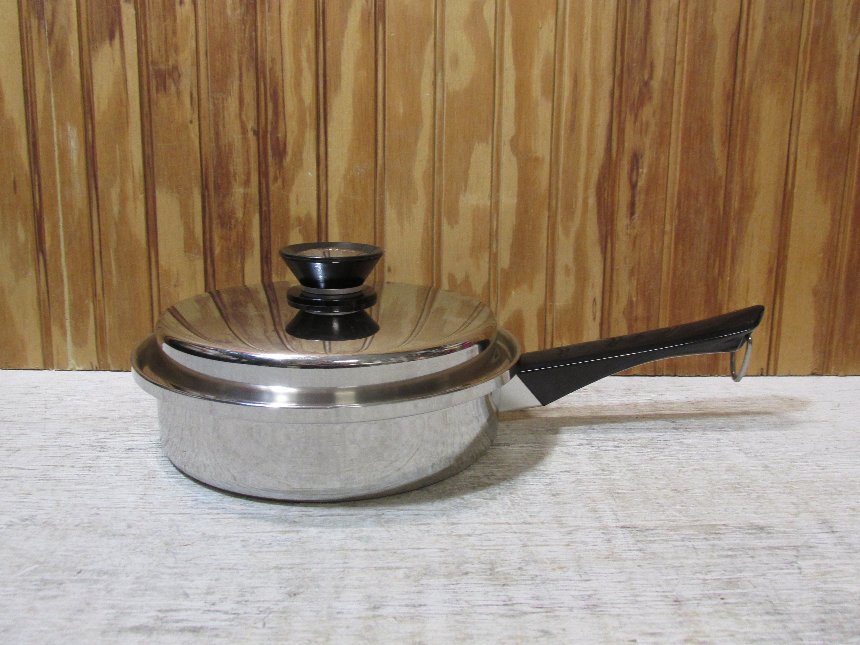 Lustre Craft 8 Small Skillet Fry Sauté Pan Pot Lid Waterless Cookware EUC  USA