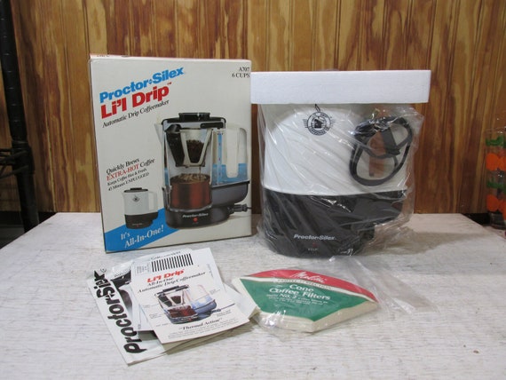 Vintage Proctor Silex Li'l Drip Automatic Drip Coffeemaker 6 Cups in  Original Box A707 