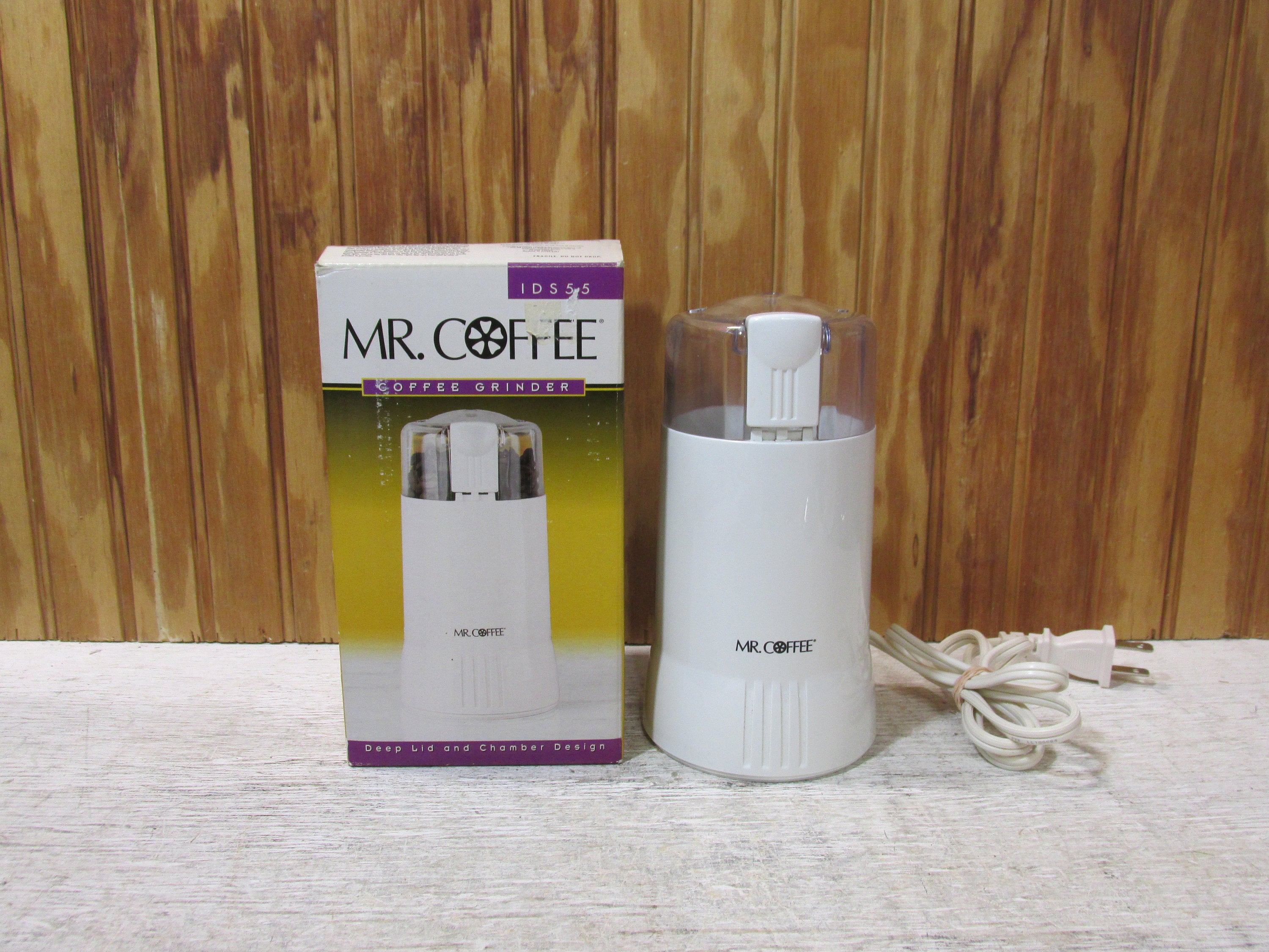 Mr. Coffee IDS55-4 Coffee Grinder, White