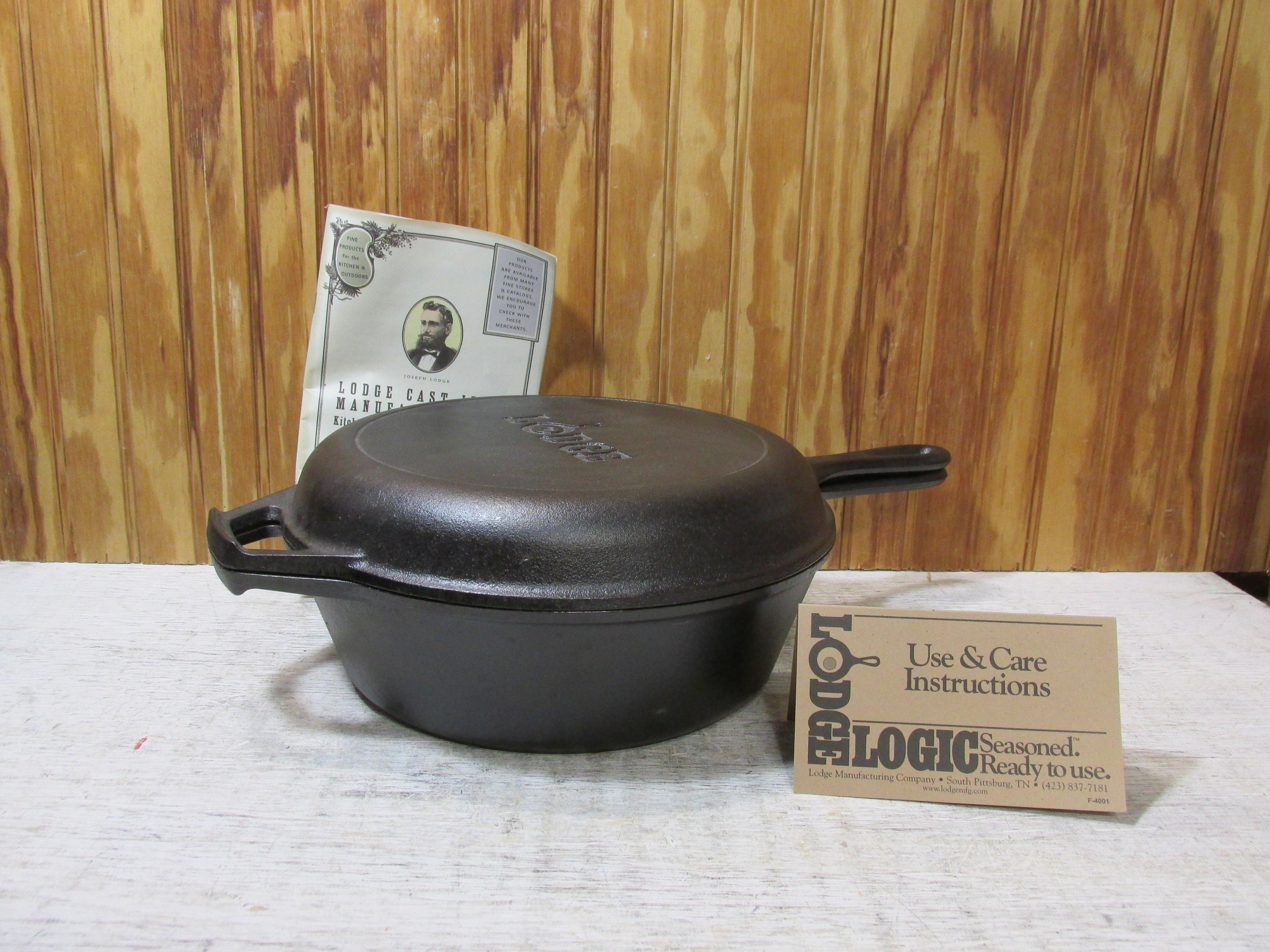 Lodge Cast Iron 8 CF Dutch Oven Skillet With Lid- Chicken Fryer - Etsy