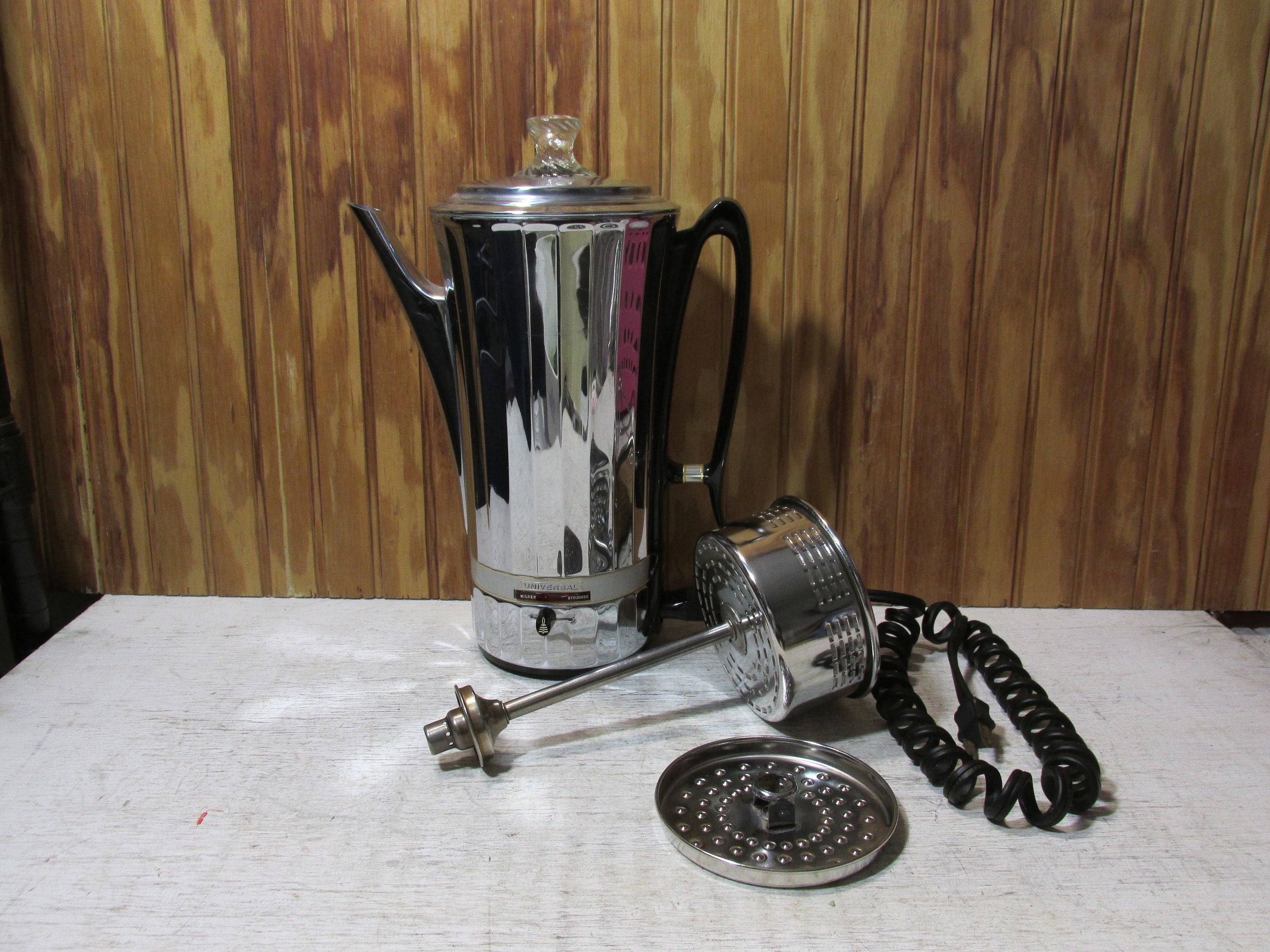 VTG Universal Coffeematic Electric Percolator Pot Coffee Pot 12-cup (read)