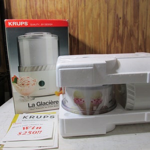 NEW Krups La Glaciere 1 Quart Automatic Ice Cream Maker in