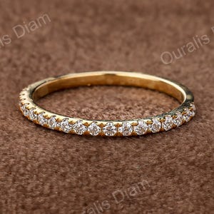 Lab Grown Diamond Eternity Ring, Diamond Ring, Wedding Ring, 14k Gold Ring,3/4 Eternity Band, Stackable Band, Diamond Band, Lab Diamond Ring