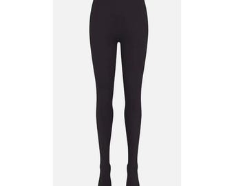 Leggings mate de talle alto con agarre para los pies para mujer, color obsidiana
