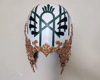 Crimson Ritual Mask – Handmade Gothic Cosplay Mask