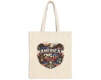 America 250 Tote Bag • 1776–2026 USA Canvas Tote • Patriotic Gift
