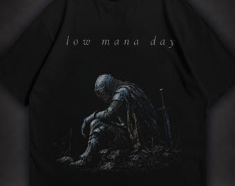 Camiseta del Día de la Baja Energía, Camiseta del Caballero Cansado, Camiseta de Fantasía Medieval Gótica, Camiseta para Jugadores con Baja Energía, Regalo de Fantasía Oscura para Jugadores de RPG, Camiseta para el Estado de Ánimo de Agotamiento