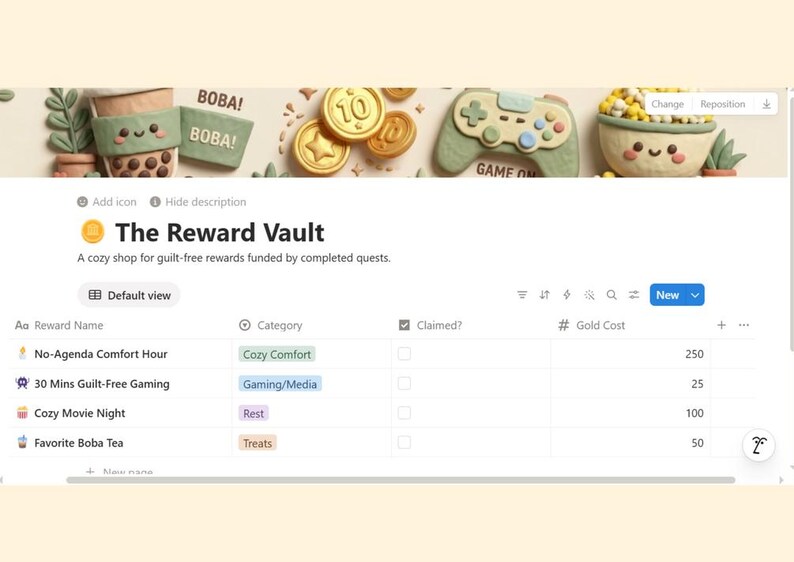 Cozy Gamified ADHD Life OS | RPG Task Management & Self-care Tracker ...