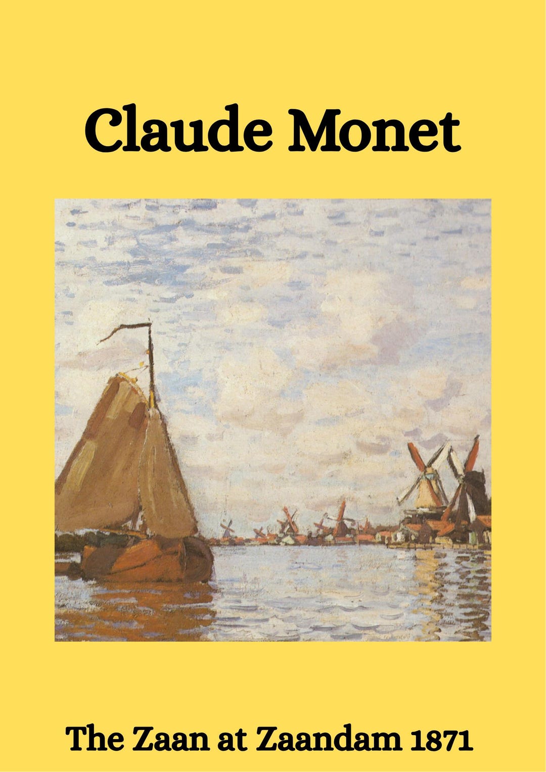 Claude Monet the Zaan at Zaandam 1871 - Etsy UK
