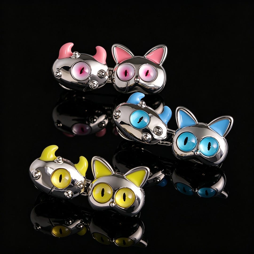 Cute Animal Brooch, Kawaii Cat Pin, Fun Brooch, Colorful Enamel Pin ...