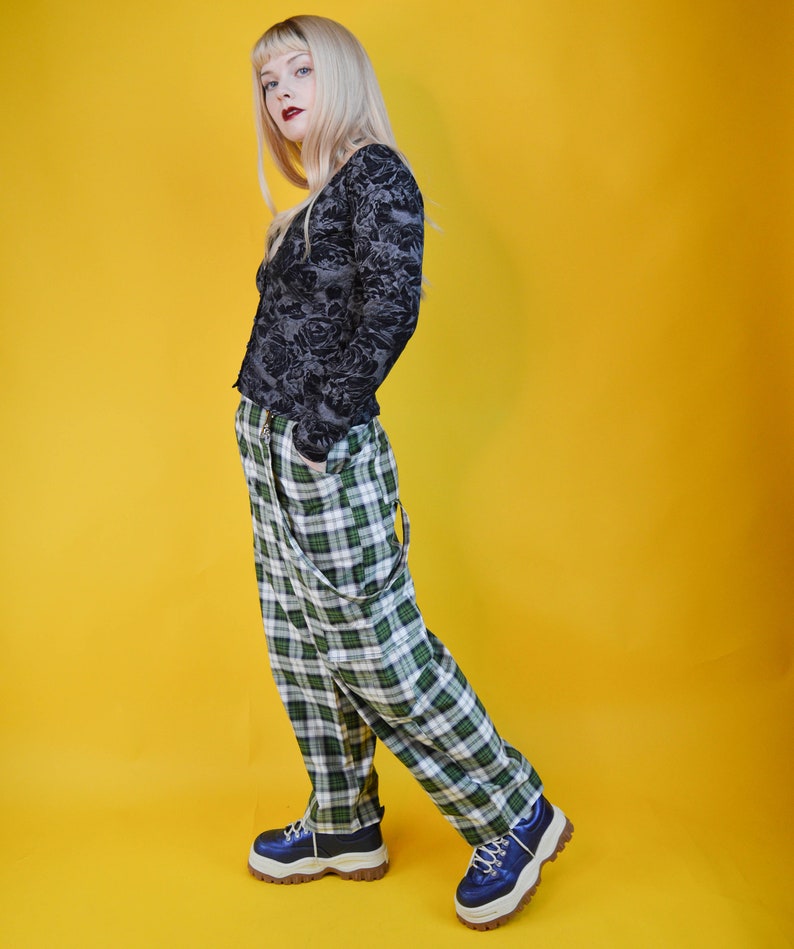 90s Y2k Grey Black Rose Print Mesh Cardigan S