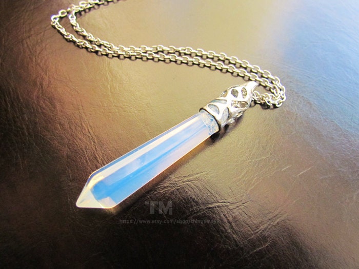 Ice Crystal Opalite Stone Pendant Necklace - Etsy