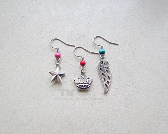 The Destiny Trio - Kingdom Hearts Sora, Riku and Kairi Inspired Earrings