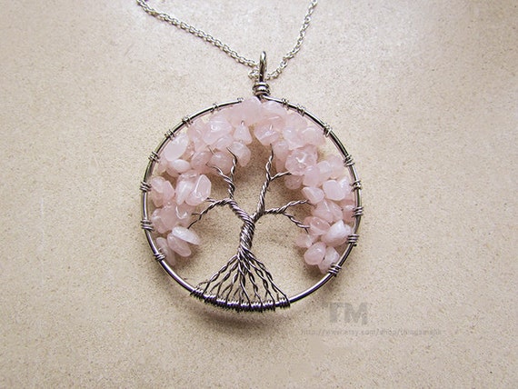 PRE ORDER Sakura Cherry Blossom Inspired Tree of Life Necklace