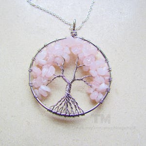 Sakura - Collier arbre de vie inspiré des fleurs de cerisier