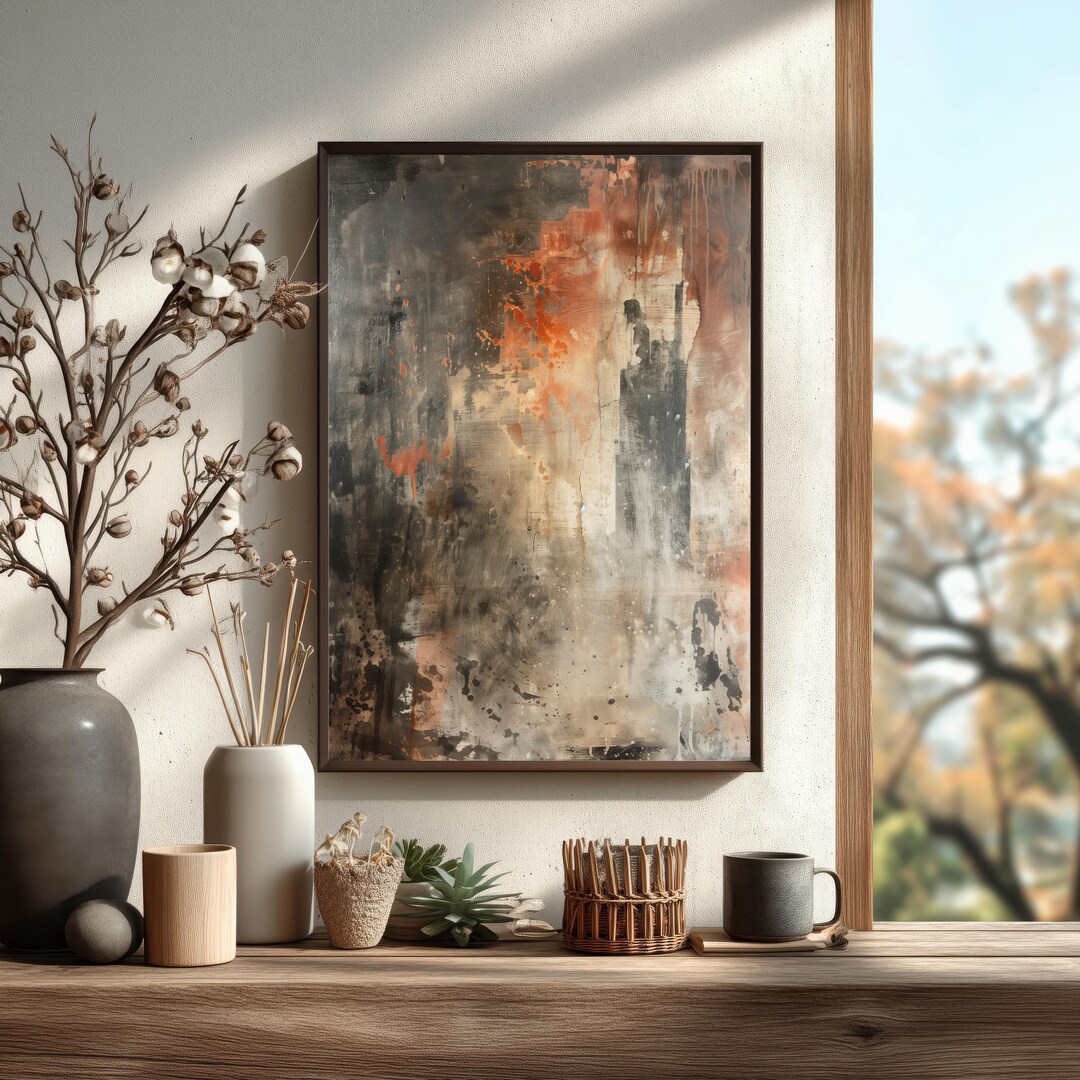 Textured Abstract Wall Art, Japandi Wabi Sabi Neutral Beige Decor - Etsy